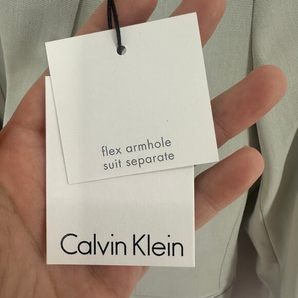 Calvin Klein Boys Blazer Size 10 Seafoam Green Easter Spring Church Suit Jacket - Picture 5 of 9